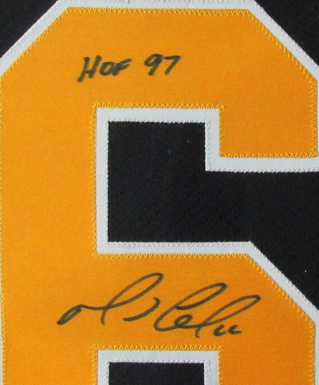 Mario Lemieux HOF Signed/Inscribed Hockey Jersey Penguins Framed ReichPM 185645