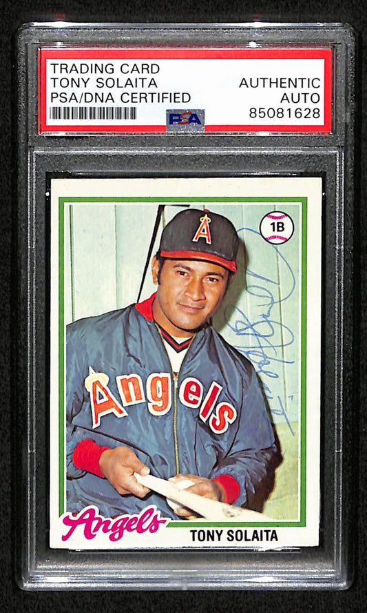 Tony Solaita Signed 1978 Topps Card #557 California Angels PSA/DNA 184506