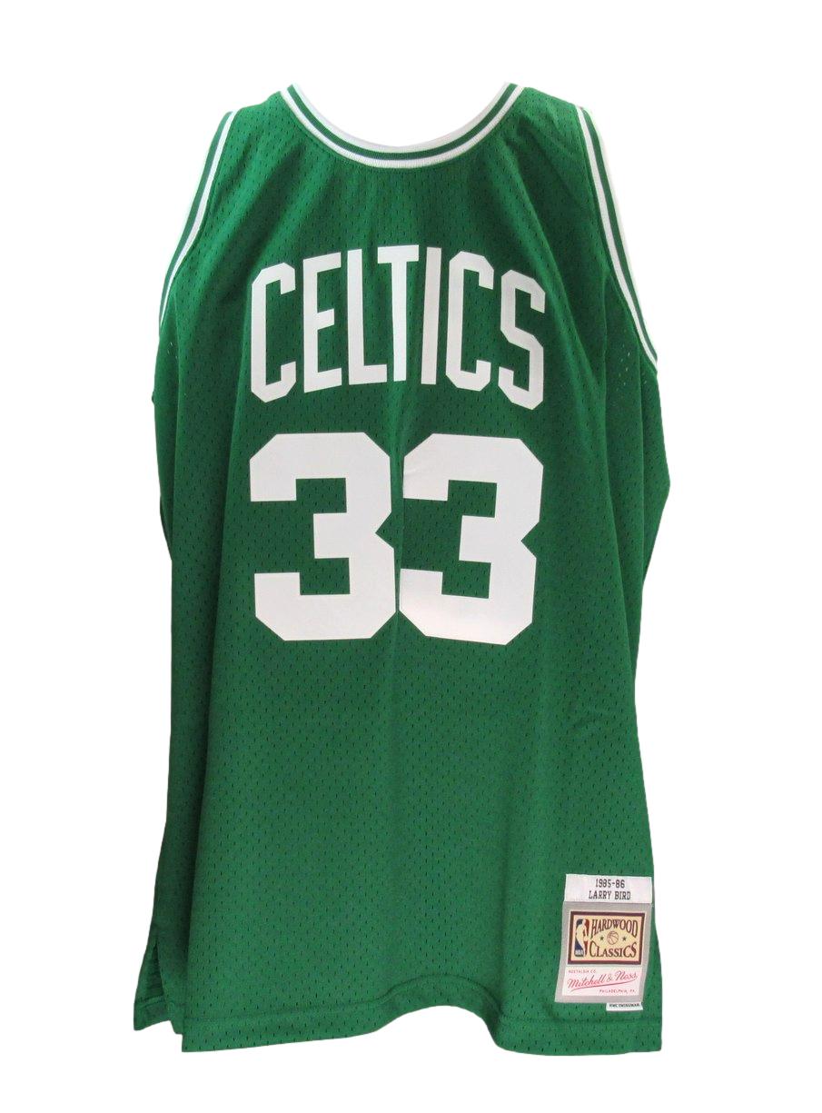 Larry Bird HOF Autographed Mitchell & Ness Basketball Jersey Celtics JSA 182879