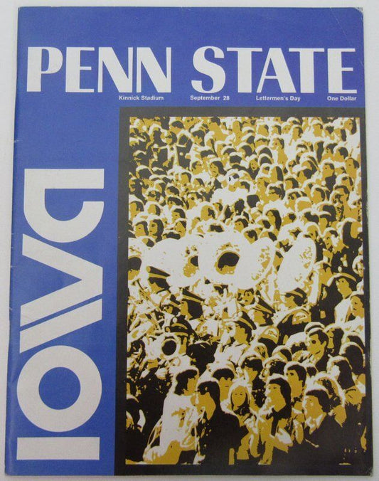 1974 Penn State Nittany Lions vs. Iowa Football Program 138432