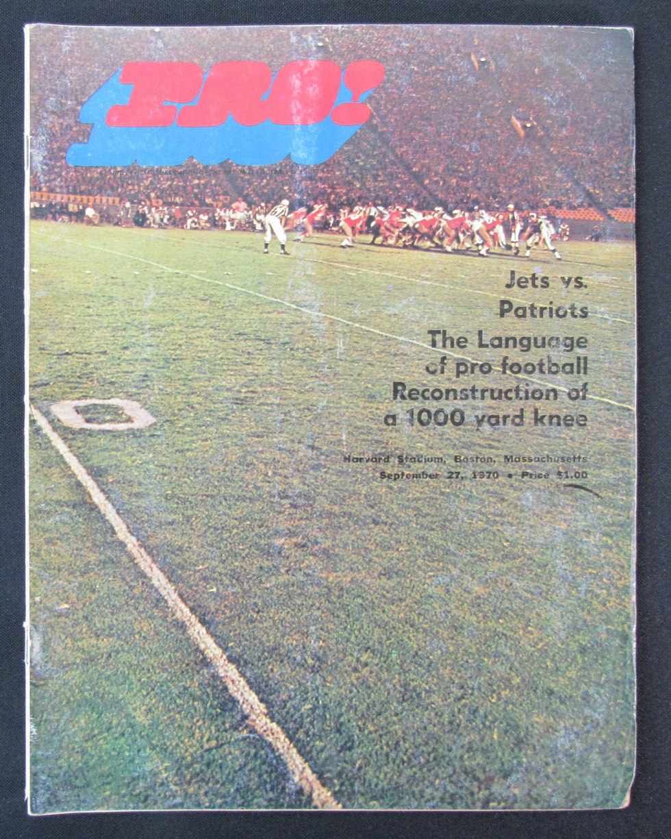 1970 New York Jets vs. Boston Patriots Program 09/27/70 172385