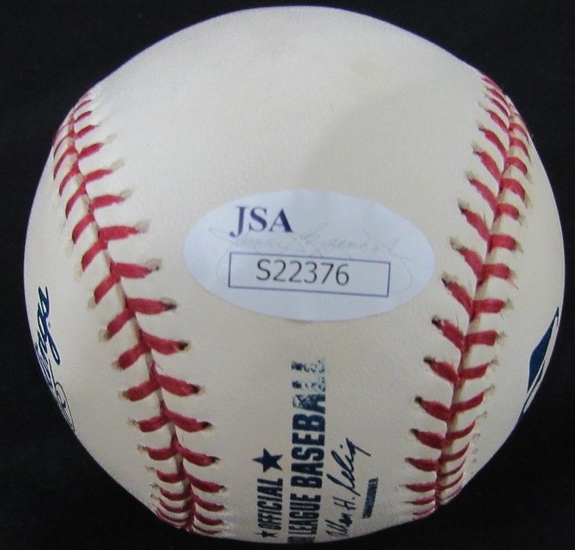 LaMarr Hoyt Autographed/Signed Official MLB Cy Young 83 JSA 130177