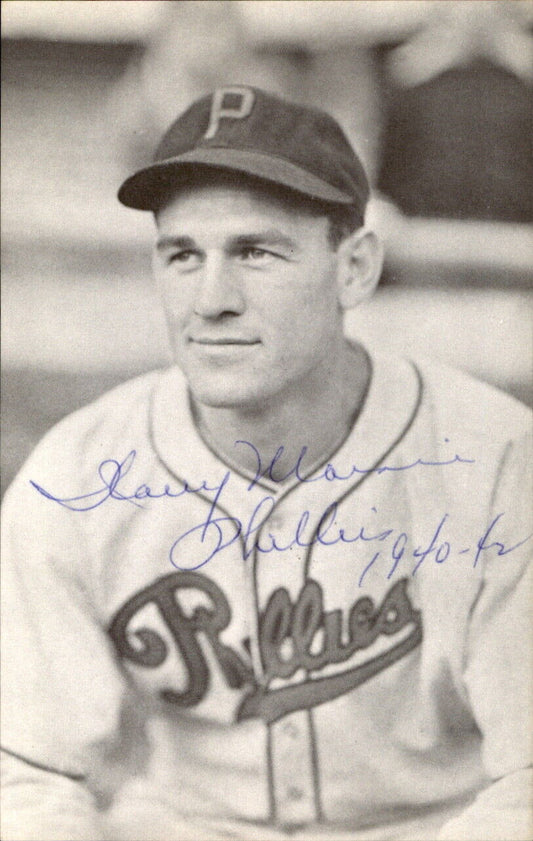 Hal Marnie Phillies d. 2002 Signed/Autographed 3x5  Photo 178598