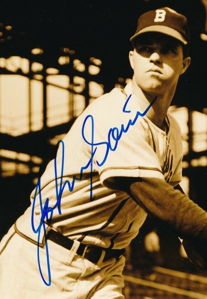 Johnny Sain Brooklyn Dodgers Signed/Autographed 8x10 B/W Photo JSA 165034
