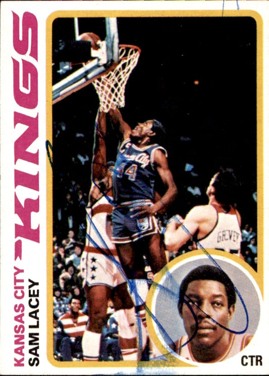 Sam Lacey Autographed 1978-79 TOPPS Basketball Card #99 Kings 182958