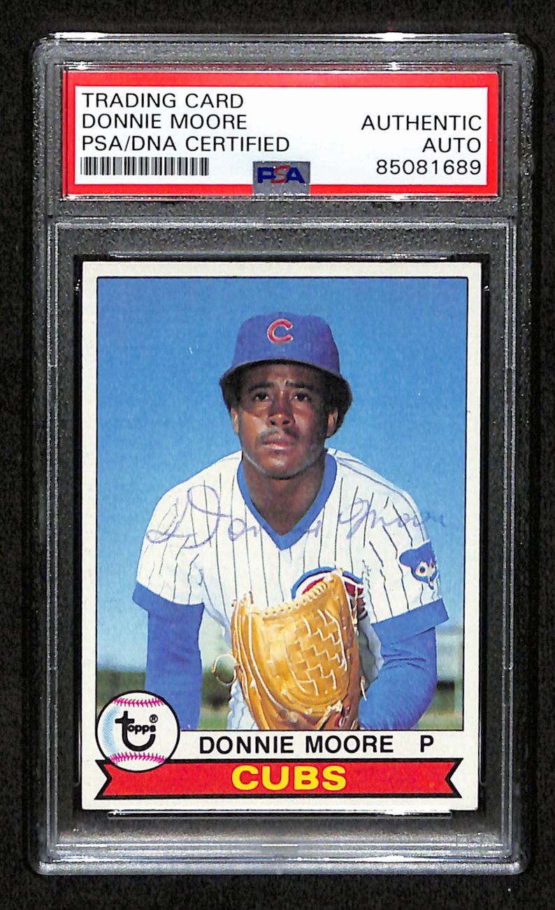 Donnie Moore Signed 1979 Topps Card #17 Chicago Cubs PSA/DNA 184595