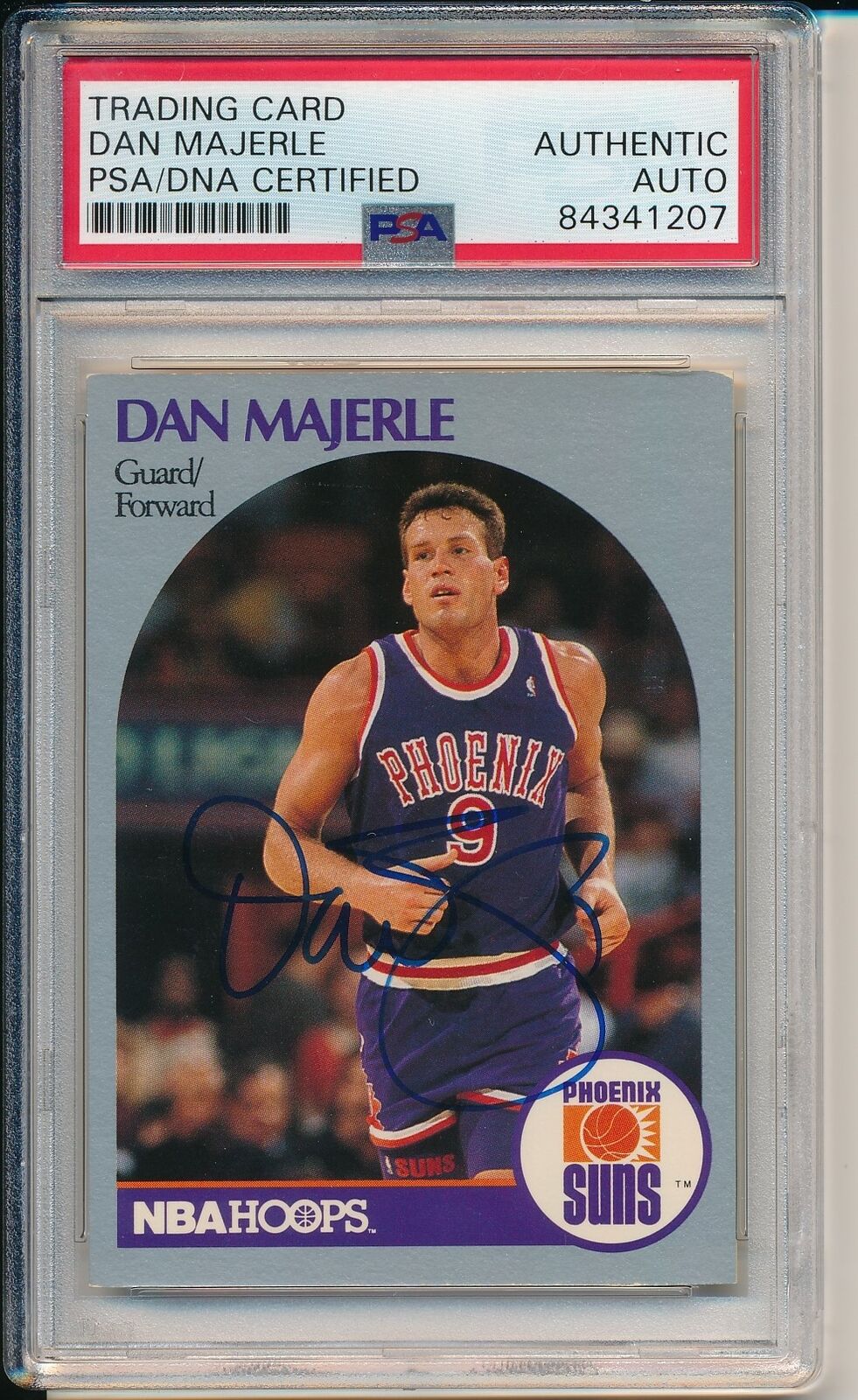 Dan Majerle Phoenix Suns Signed/Auto 1990 Hoops Card #239 PSA/DNA 163499