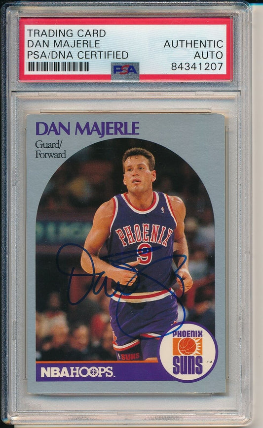 Dan Majerle Phoenix Suns Signed/Auto 1990 Hoops Card #239 PSA/DNA 163499