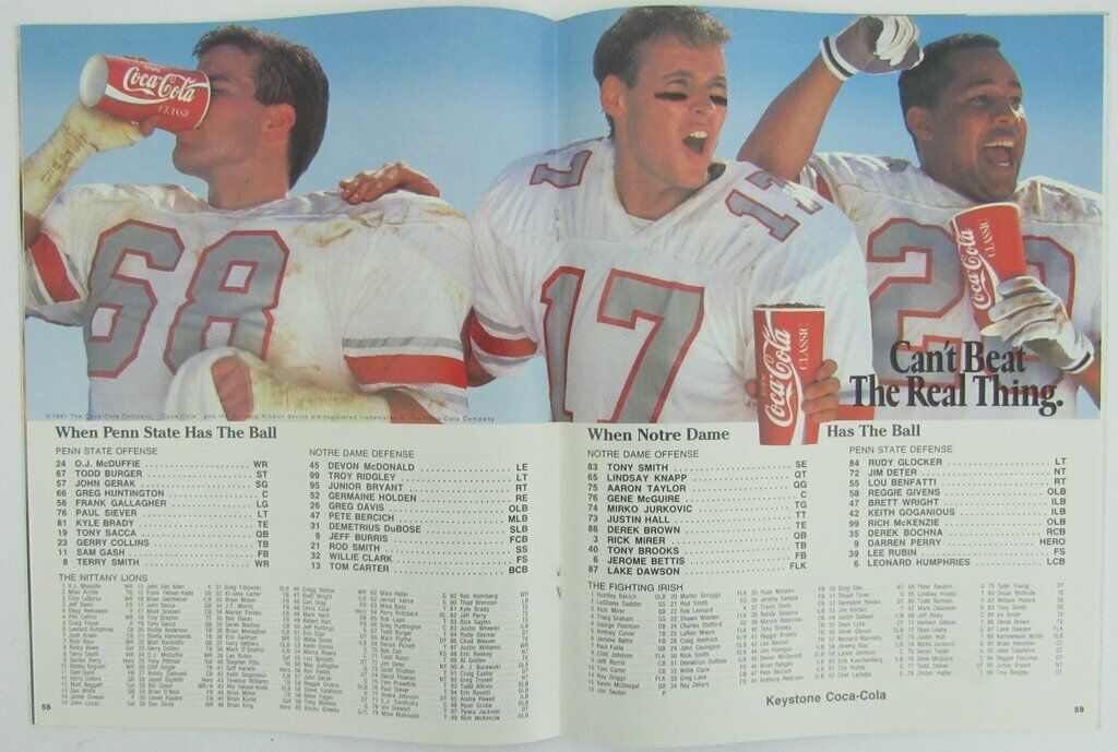 Lot of 11 1991 Penn State Nittany Lions Football Program 138905