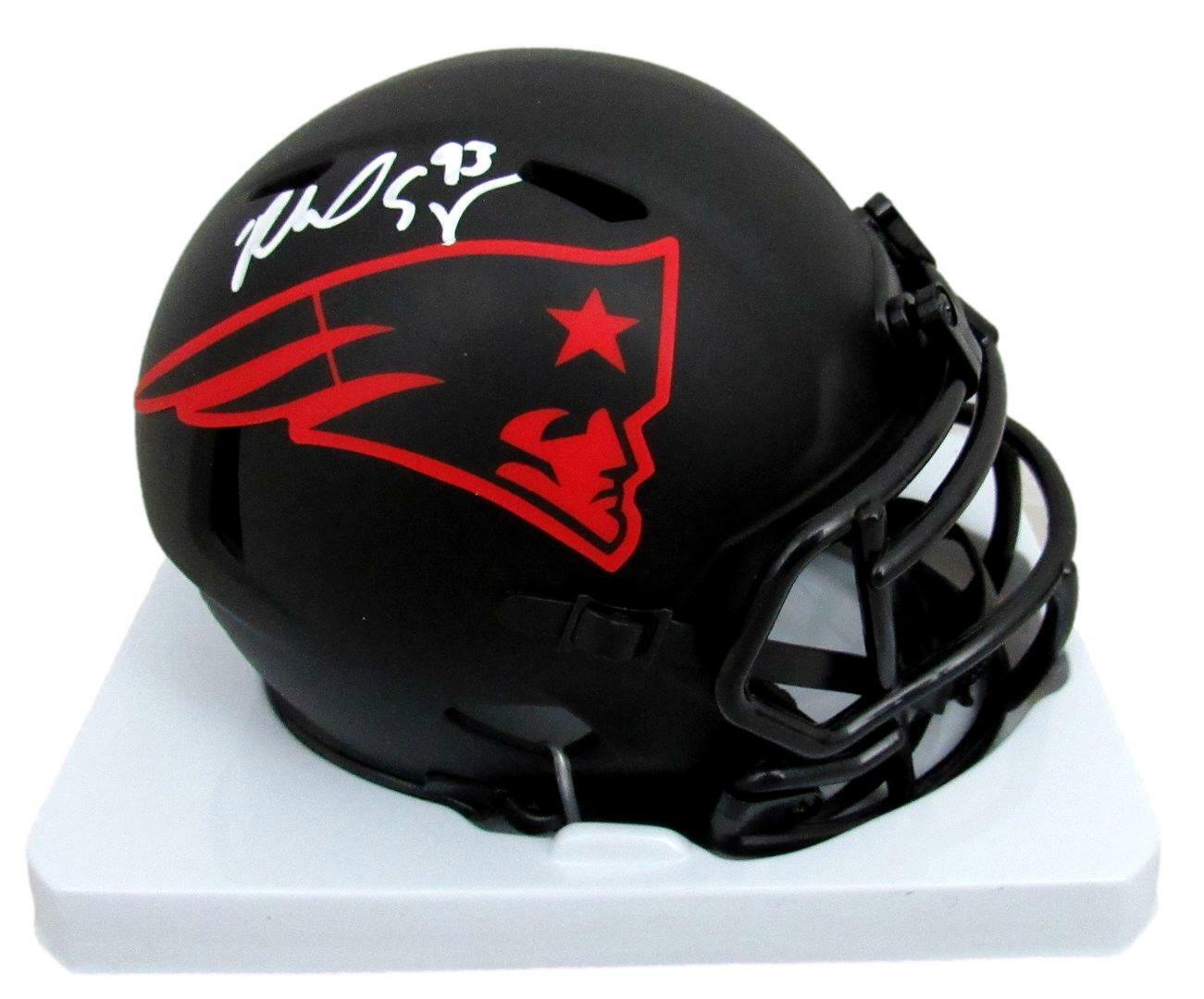 Richard Seymour Signed/Autographed Patriots Eclipse Mini Helmet Beckett 160588