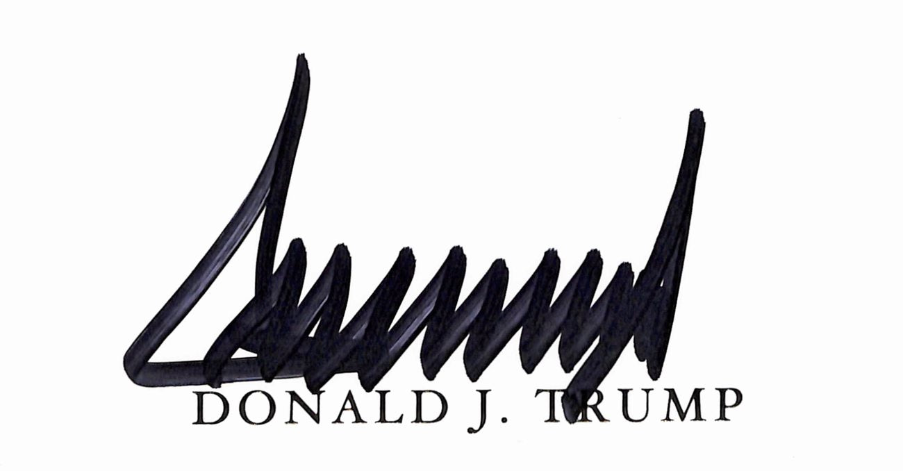 Donald Trump Signed/Autographed 8.5x5.5 Bookplate Card PSA/DNA 190741