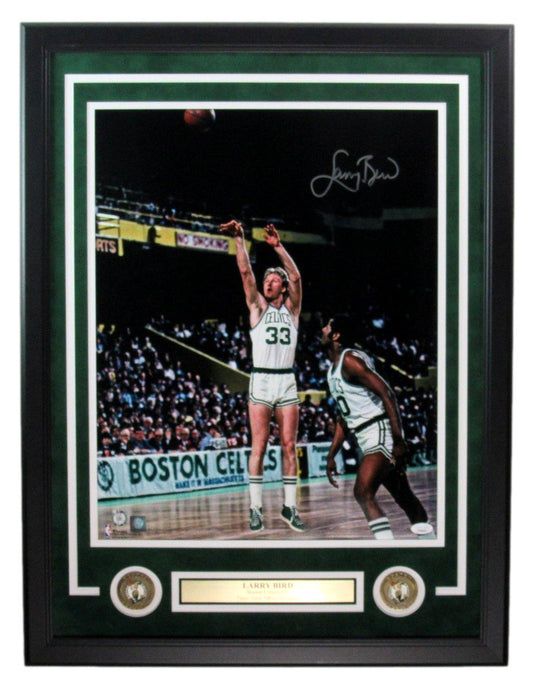 Larry Bird HOF Signed/Auto 16x20 Photo Boston Celtics Framed JSA 189441