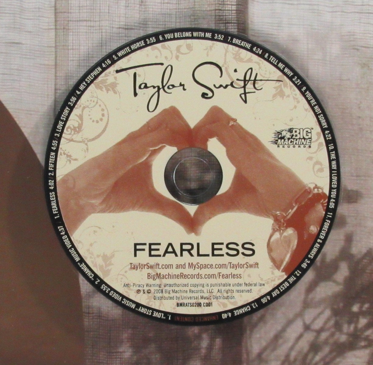 Taylor Swift UNSIGNED CD Cover with Photo Collage & CD Framed 187340