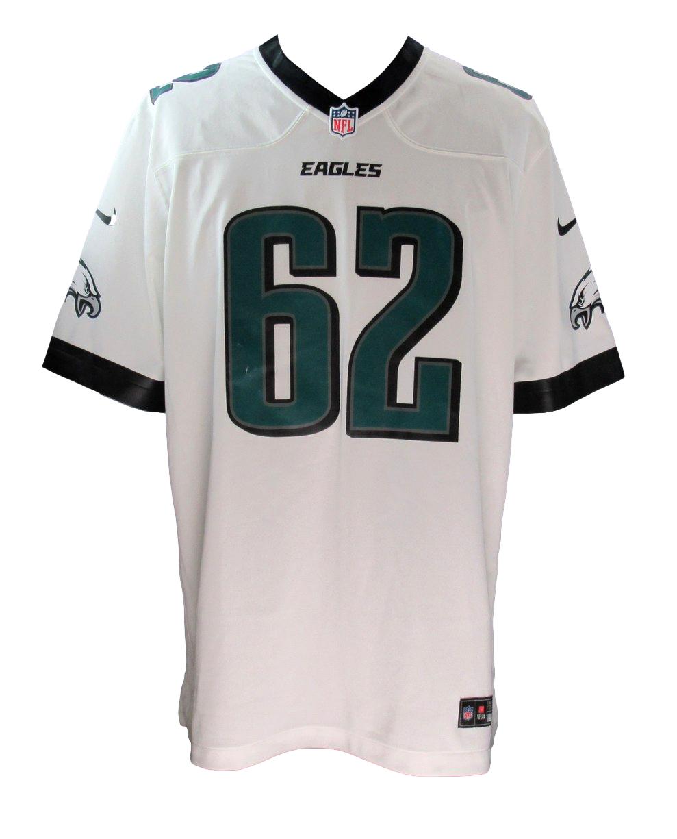 Jason Kelce Signed White Nike Replica Football Jersey Eagles PSA/DNA 190423