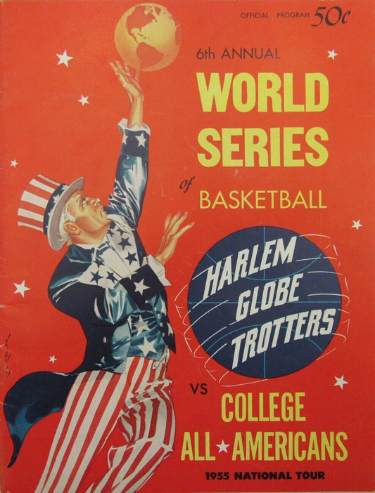 1955 Harlem Globe Trotters vs. College All-Americans Game Program 156149