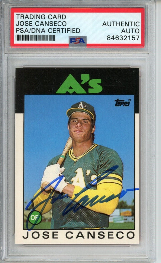 1986 TOPPS Traded Rookie #20T Jose Canseco Oakland A's PSA/DNA