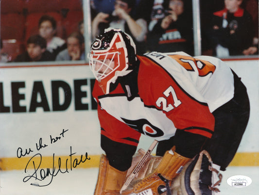 Ron Hextall Signed/Inscribed 8x10 Photo Philadelphia Flyers JSA 191868