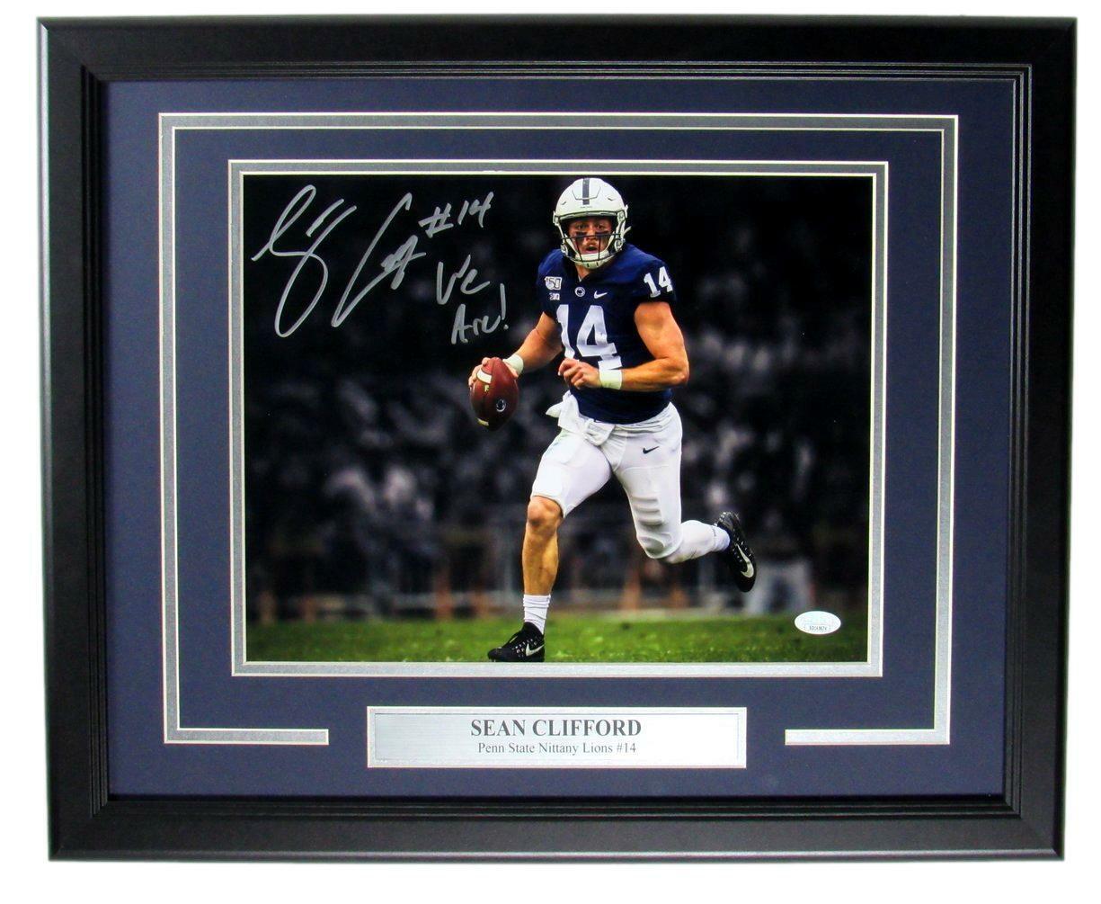 Sean Clifford Penn State Signed/Inscribed 11x14 Photo Framed JSA 164027