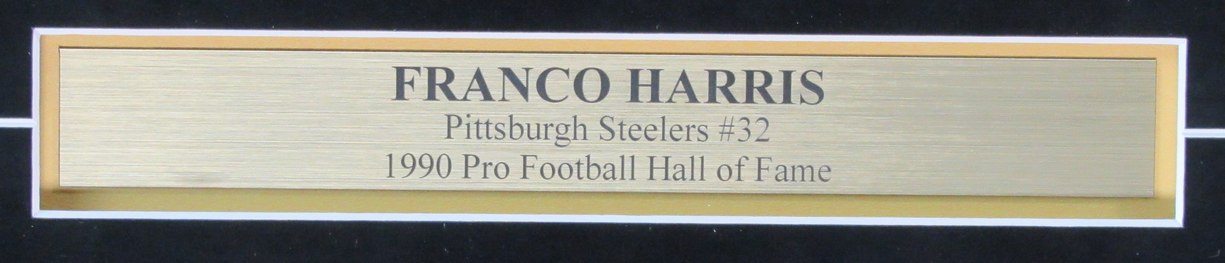 Franco Harris HOF Autographed 8x10 Photo Collage Steelers Framed JSA