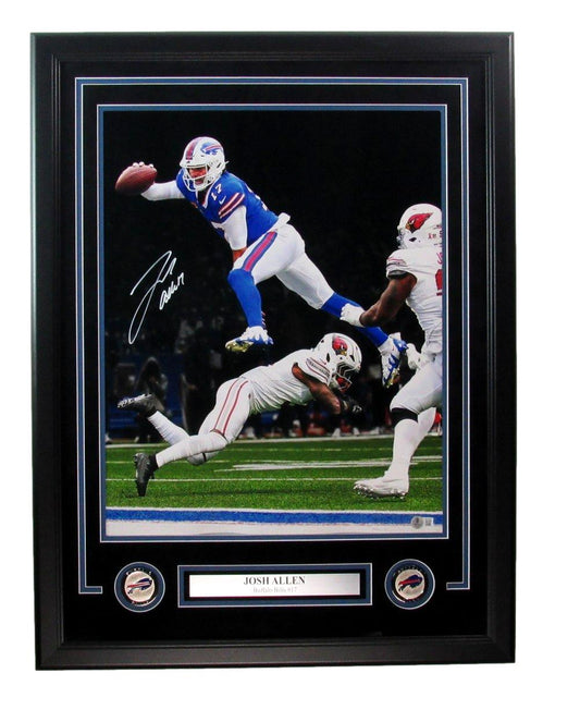 Josh Allen Signed/Autographed 16x20 Photo Buffalo Bills Framed Beckett 192191