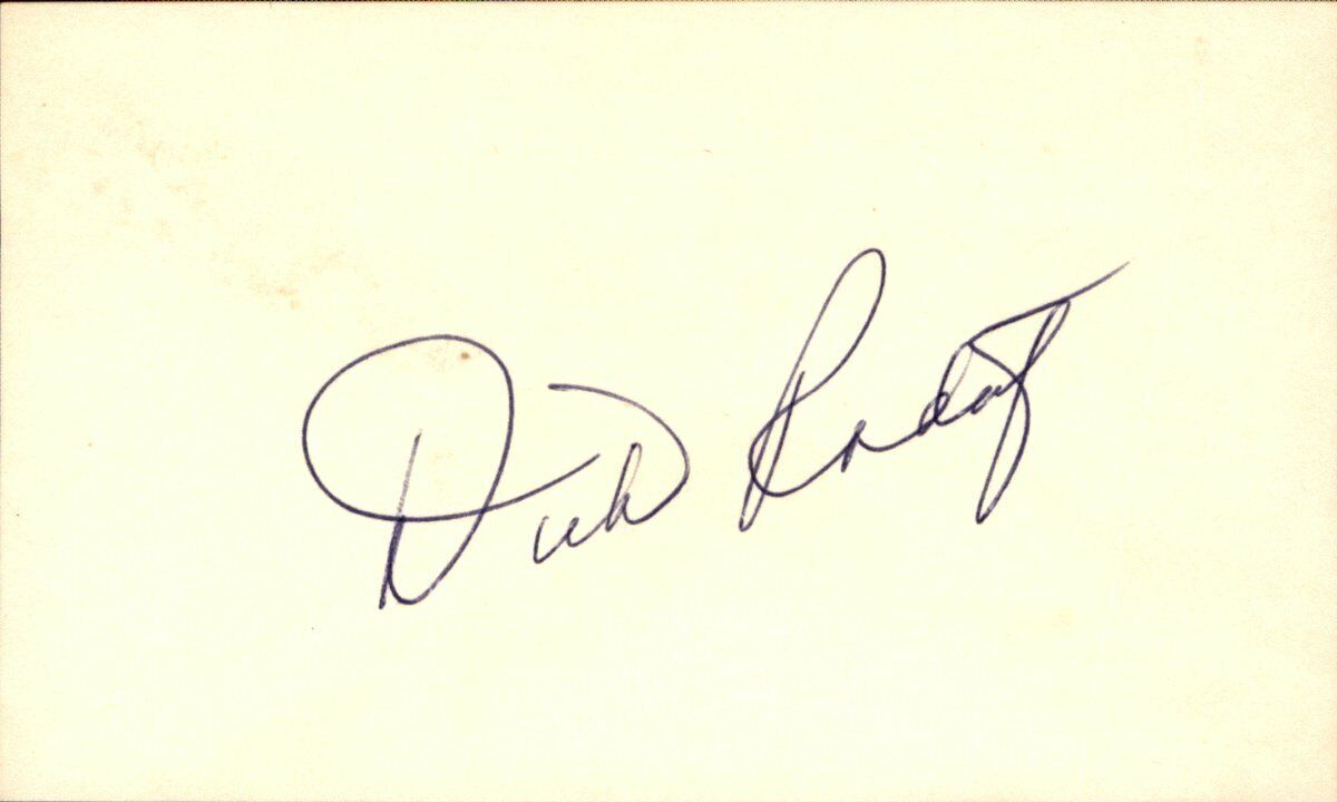 Dick Radatz 1962 Boston Red Sox d.2005 Signed/Autographed 3x5 Index Card 162459