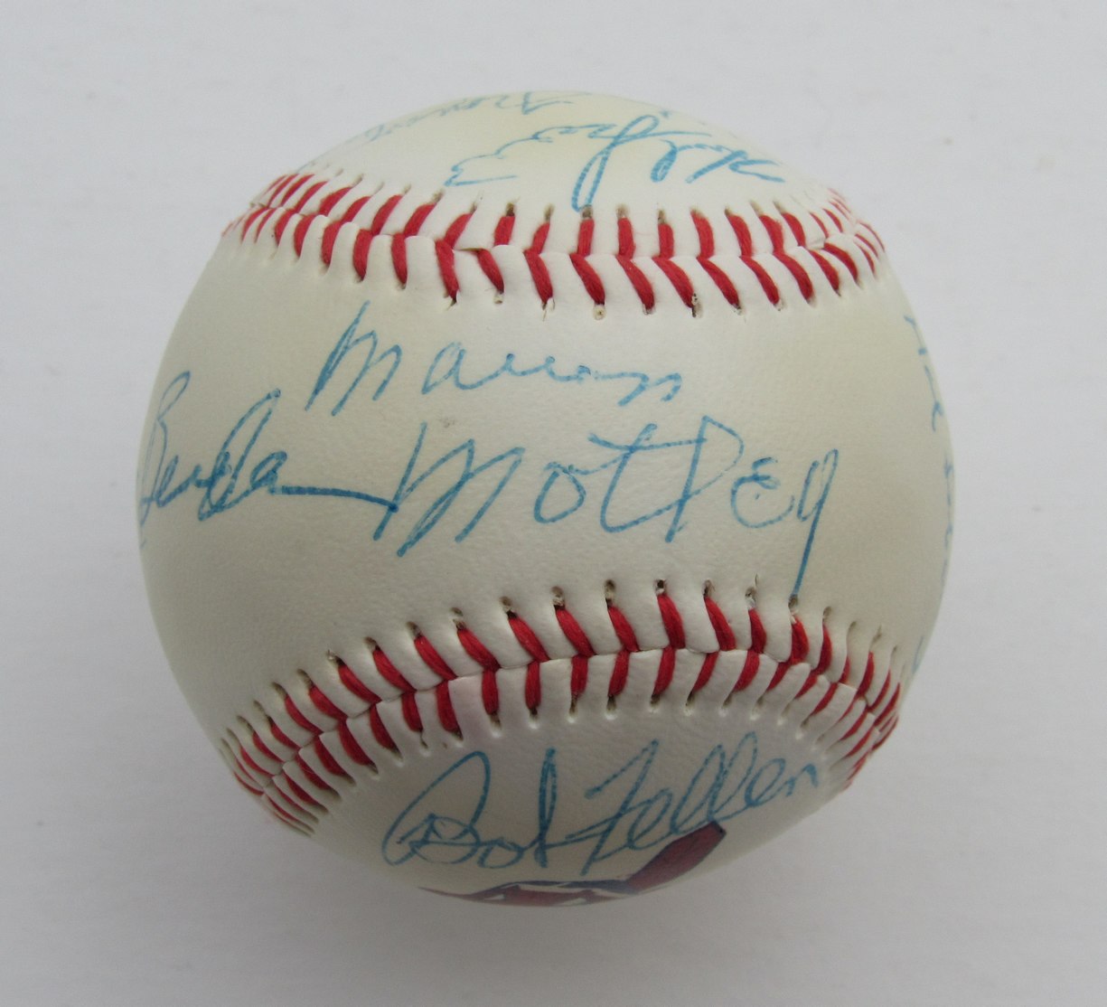 Cleveland Indians Team Autographed by 15 Players Indians Logo Baseball 180626