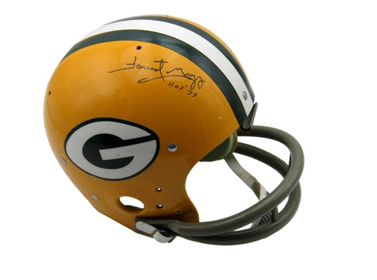 Forrest Gregg HOF Signed/Ins Kra-Lite TK2 Suspension Packers Football Helmet PSA