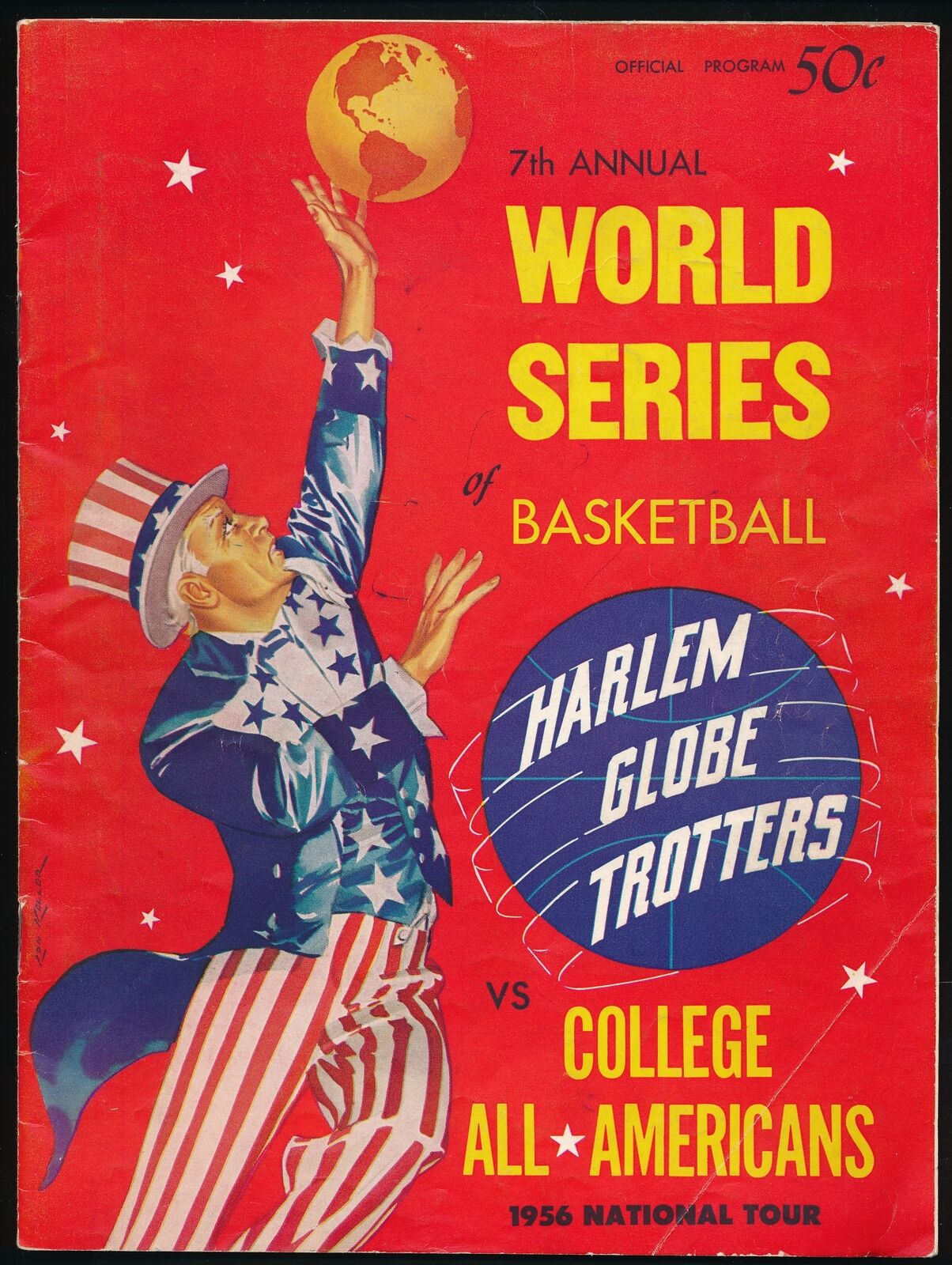 World Series oBasketball 1956 Harlem Globe Trotters v College All-Stars Program