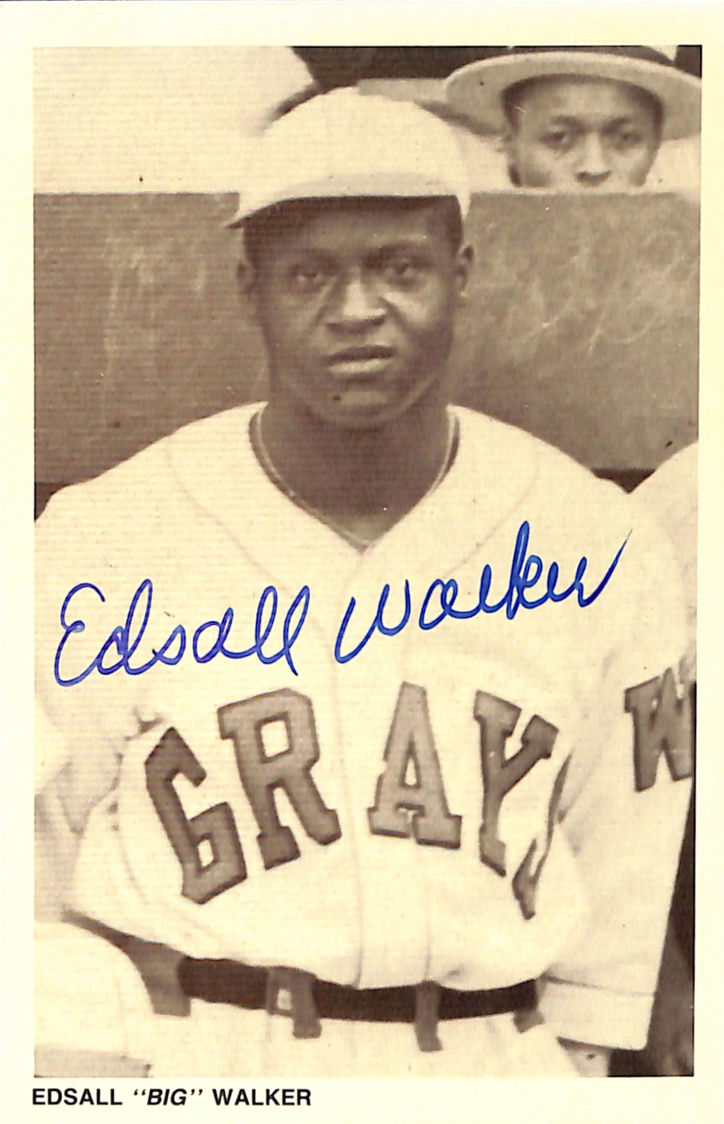 Edsall Walker Signed 1991 Negro League Legends Post Card Homestead Grays 181290