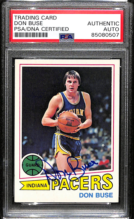 Don Buse Signed 1977 Topps Card #94 Indiana Pacers PSA/DNA 185701