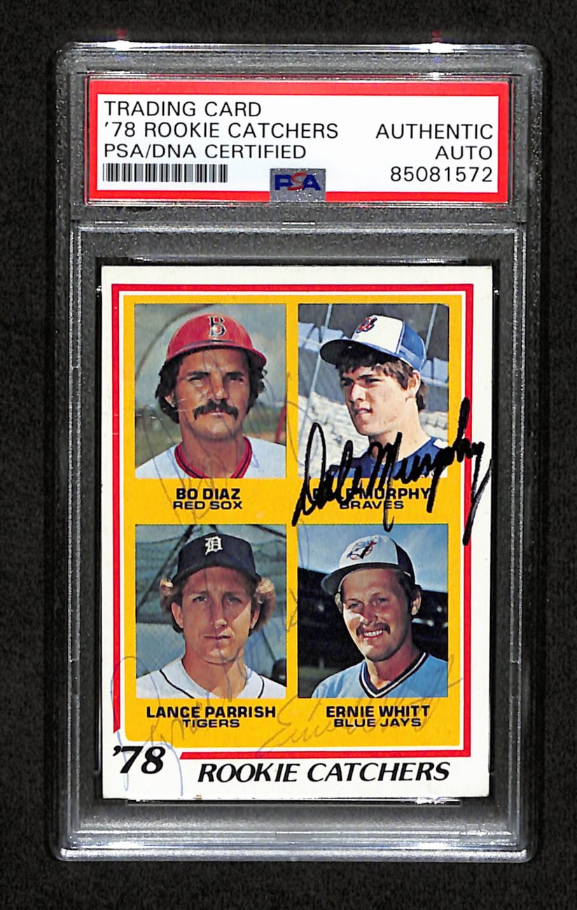 Diaz/Murphy/Parrish/Whitt Multi-Signed 1978 Topps Card #708 PSA/DNA 184554