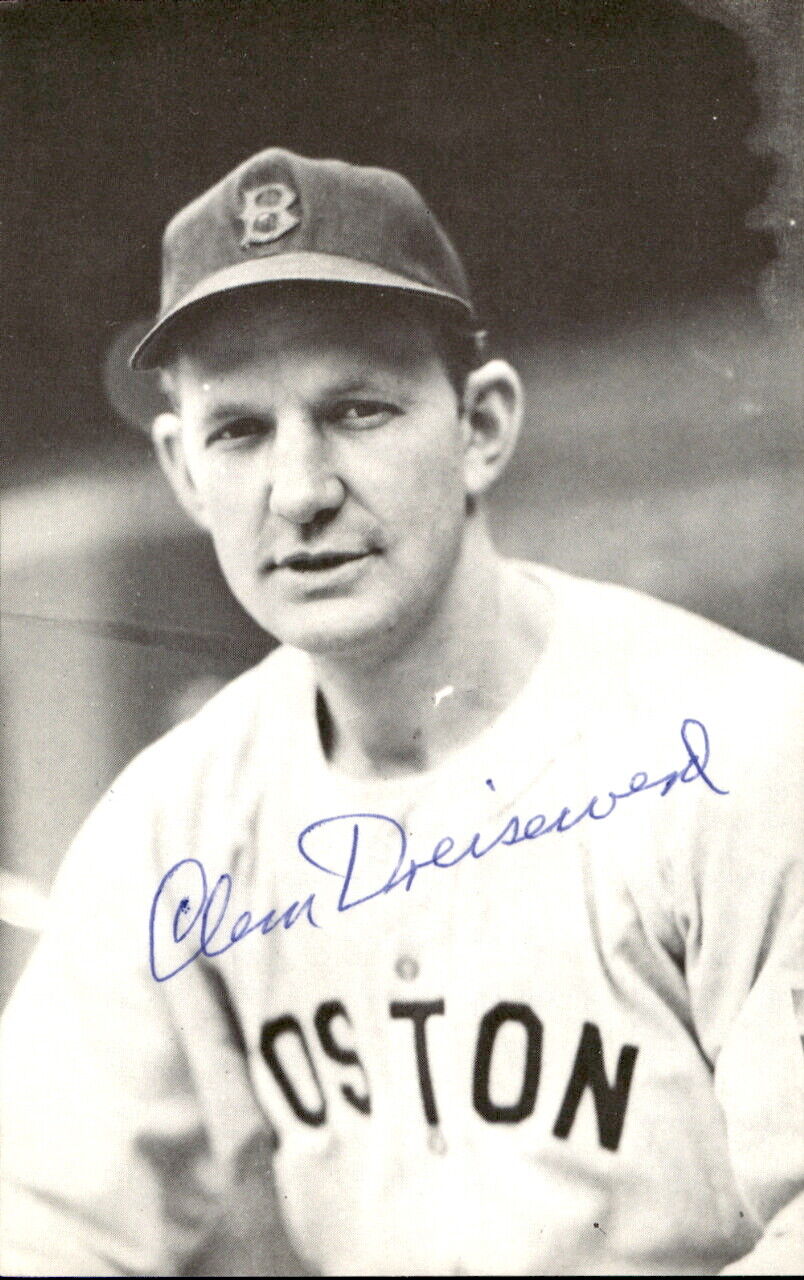 Clem Dreisewerd Red Sox d. 2001 Signed/Autographed 3x5  Photo 178199