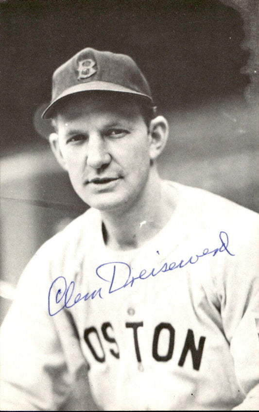 Clem Dreisewerd Red Sox d. 2001 Signed/Autographed 3x5  Photo 178199