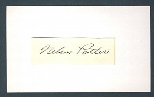 Nelson Potter Cardinals Browns Signed/Autograph Cut 3x5 Index Card PASS 124328