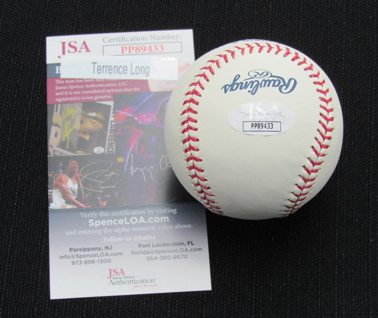 Terrence Long Signed/Auto Yankees 100th OML Baseball JSA  186742
