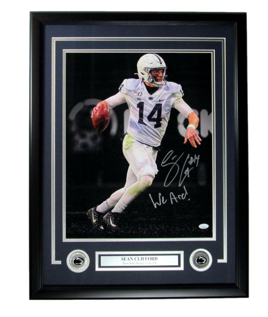 Sean Clifford Penn State Signed/Inscribed 16x20 Photo Framed JSA 164006