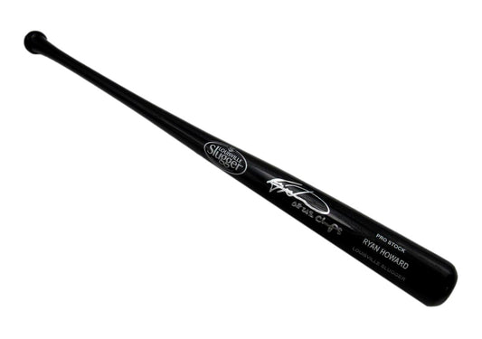 Ryan Howard Signed/Inscribed Louisville Slugger Black Bat Phillies JSA 192229