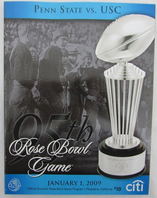 2009 Rose Bowl Program PSU Penn State Nittany Lions vs. USC Trojans 137168