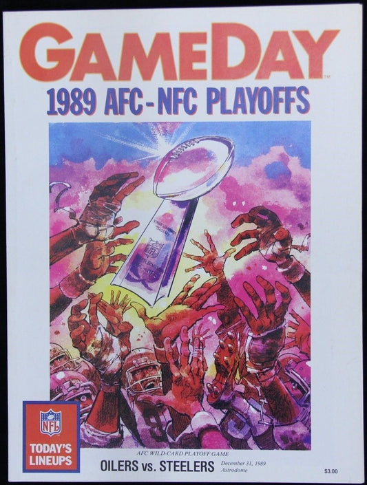 1989 NFL Gameday Program Steelers vs. Oilers AFC Wild Card Game 127624
