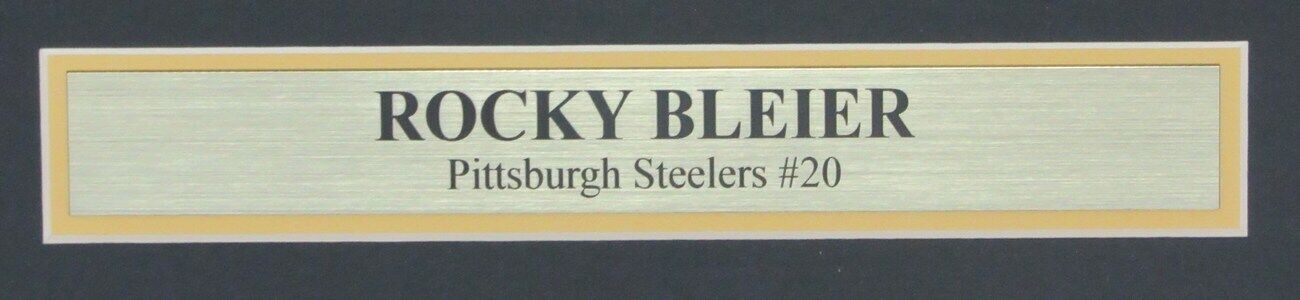 Rocky Bleier Pittsburgh Steelers Signed/Inscribed 11x14 Photo Framed JSA 147574