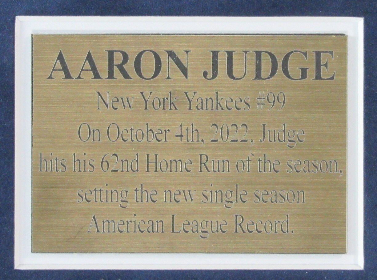 Aaron Judge Laser Engraved Autograph 8x10 Photo Collage Yankees Framed