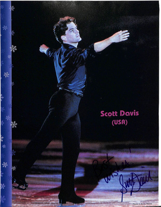 Scott Davis 2x US Men's Figure Skating Champion Signed 8x10 Photo 170745