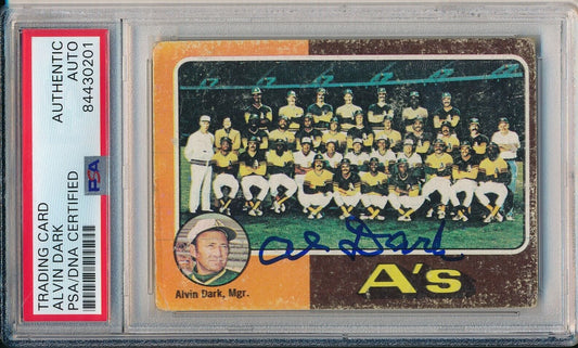 Al Dark Oakland A's Signed/Autographed 1975 TOPPS Card #561 PSA/DNA 164179