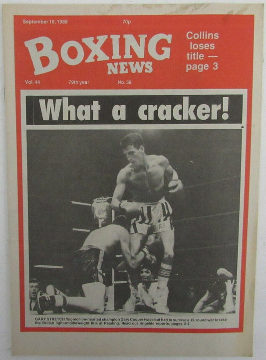 September 16, 1988 Boxing News Magazine Gary Stretch 167727