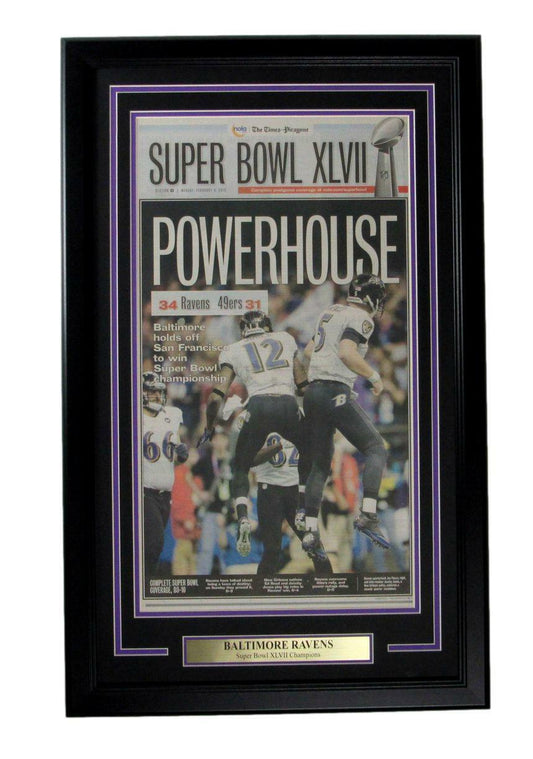 The Times Newspaper February 4, 2013 Ravens Super Bowl XLVII Champs Framed 165898