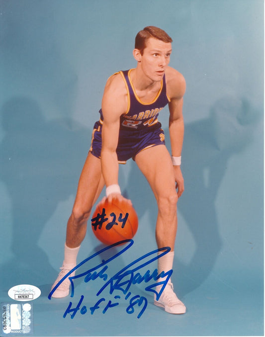 Rick Barry HOF Warriors Signed/Autographed 8x10 Photo JSA 159111