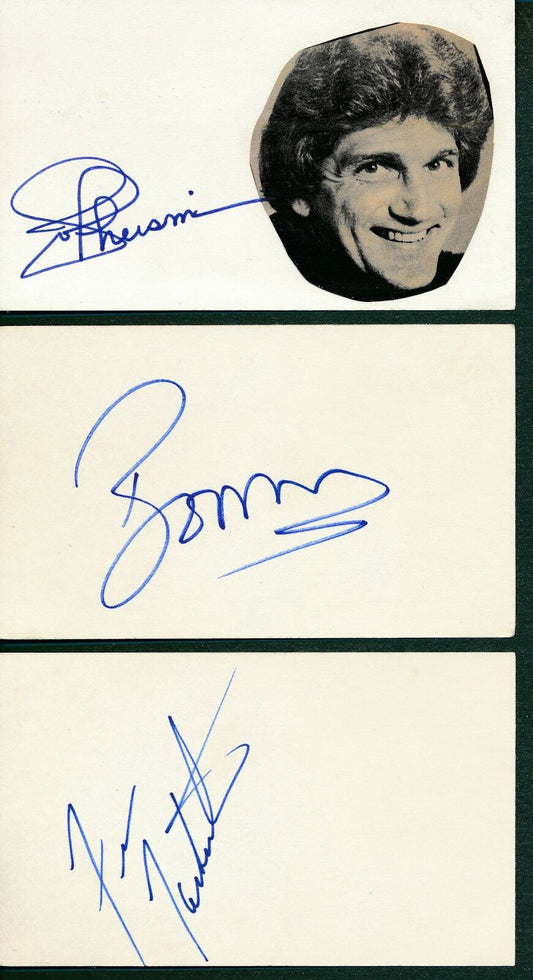 Lot of 3 HOF NFL Signed/Auto 3x5 Index Cards Tarkenton/Theismann/Esiason 159454