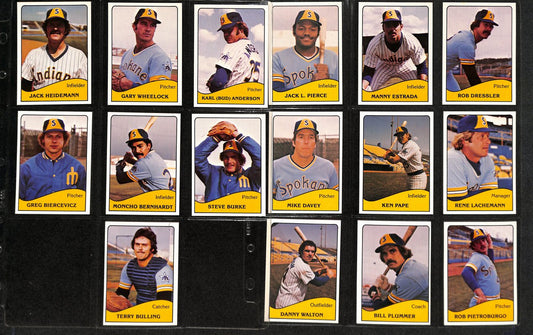 1979 TCMA Baseball Spokane Indians Team Set (39) Cards 189370