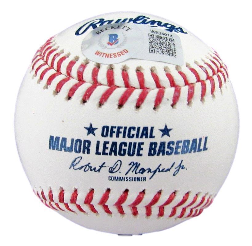 Scott Rolen HOF Autographed/Inscribed OML Baseball Phillies Beckett 182126