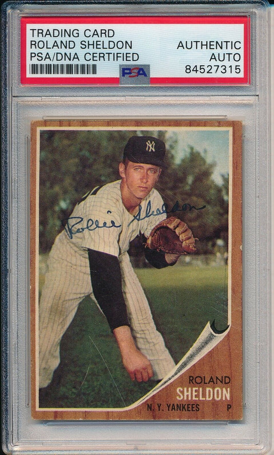 Roland Sheldon Yankees Signed/Autographed 1962 TOPPS Card #185 PSA/DNA 166507